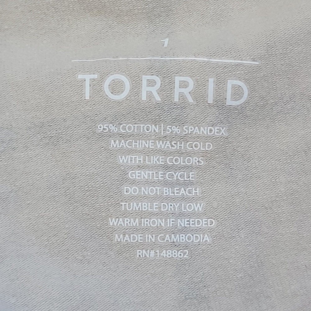 Torrid Size 1x (14/16) Signature Waist Pull On Skinny Leggings Gingham Plaid Tan - Picture 4 of 5